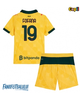 AC Milan Youssouf Fofana #19 Echipament de Fotbal Replică 2025-26 Copii Treilea (+ Șorturi)